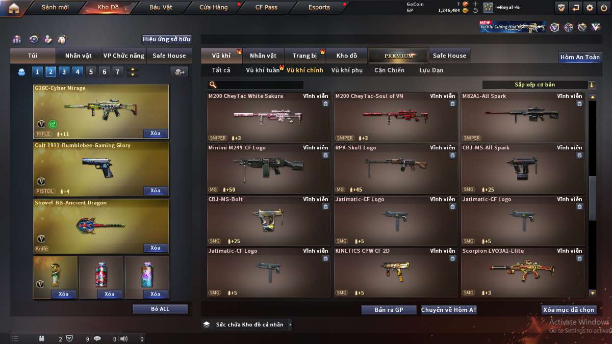 shop acc cf uy tin gia re
